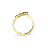 Green Diamond Oak Branch Ring