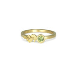 Green Diamond Oak Branch Ring