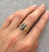 Cocoa Rose-Cut Diamond Ring