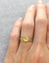 Yellow Sapphire Oak leaves Ring