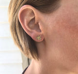 Sapphire Cluster Earstuds