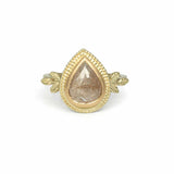 Peachy-Pink Diamond Oak Ring