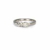 White Diamond Oak Branch Ring