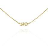 Oak Sprig Diamond Pendant