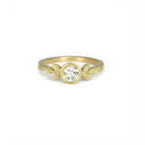 White Diamond Oak Ring