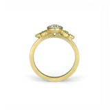 White Diamond Oak Ring