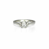 White Sapphire Oak Ring