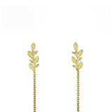 Citrine Oak Drop Earrings