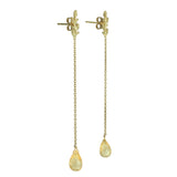 Citrine Oak Drop Earrings