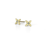 Quatrefoil Sapphire Ear Studs in 18ct Gold