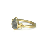 Grey Pear Diamond Oak Ring