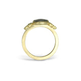 Grey Pear Diamond Oak Ring