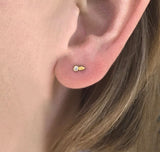 Mini Oak Diamond Studs