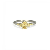 Yellow Sapphire Oak leaves Ring