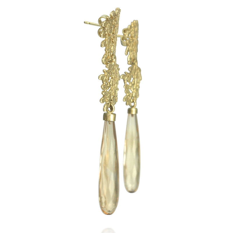 Citrine chandelier earrings