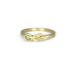 Green Diamond Oak Branch Ring
