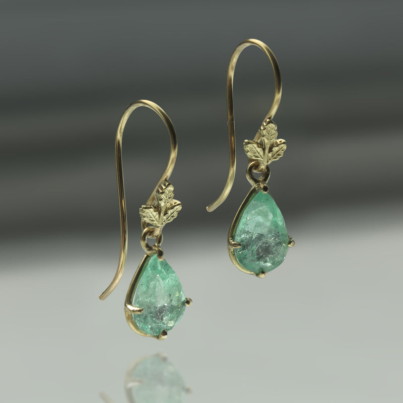 Emerald Oak Drop Earrings