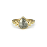 Grey Pear Diamond Oak Ring