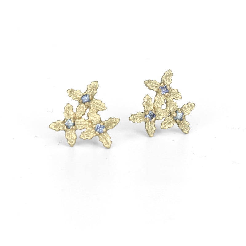 Sapphire Cluster Earstuds